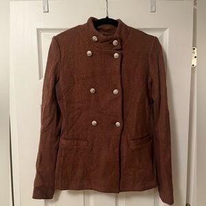 MM Couture brown riding-style wool blend jacket, sz M